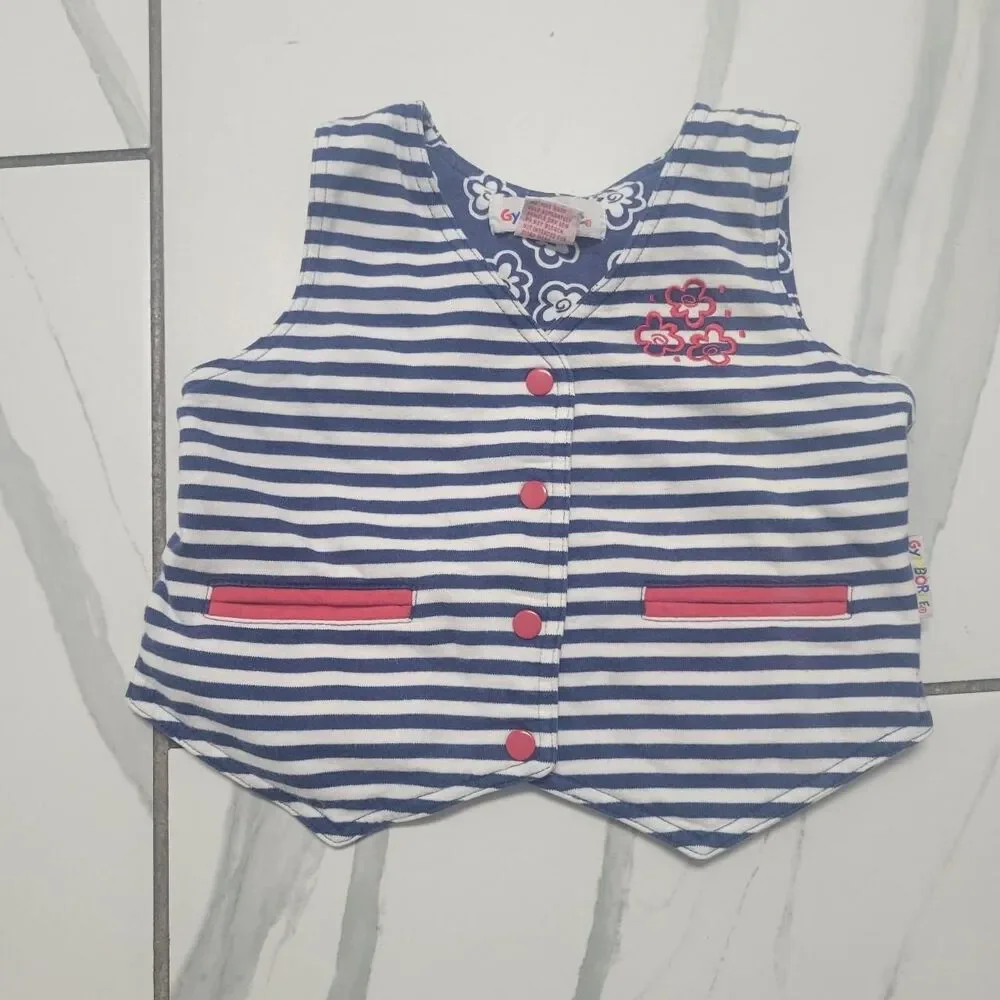 Gymboree White and Blue Vest